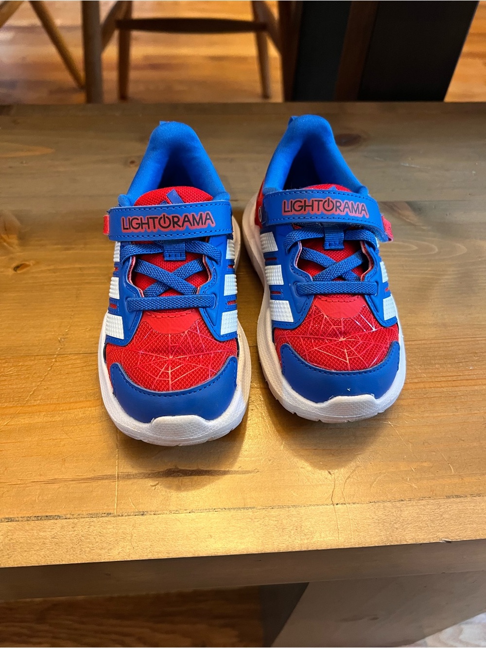 adidas Kids x Marvel Spider-Man Lightorama Runner Elastic Hook & Loop Sz 8K